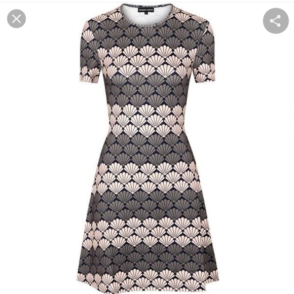 Markus Lupfer Viscose Knit Shell Print Sweater Knit Dress Medium M - Picture 2 of 11